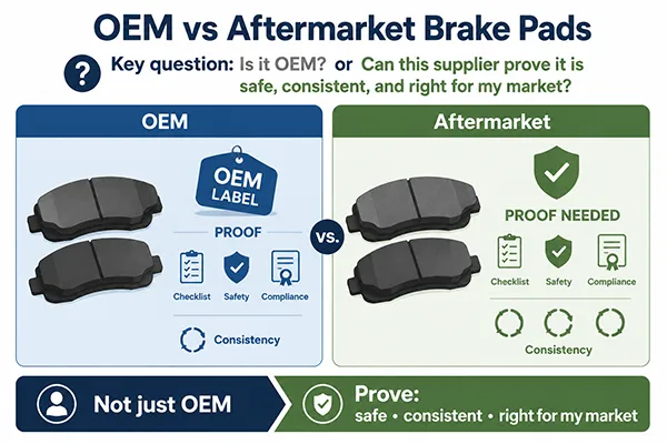 OEM vs aftermarket brake pads comparison for importers