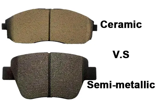Semi-metallic vs ceramic brake pads comparison for B2B buyers