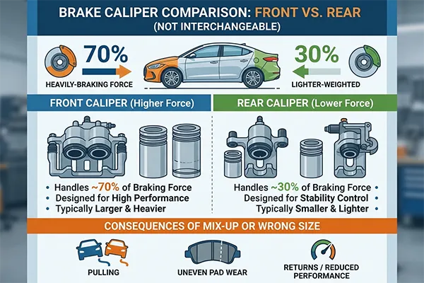alt front and rear brake calipers difference