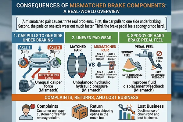 alt car pulling under braking due to caliper mismatch