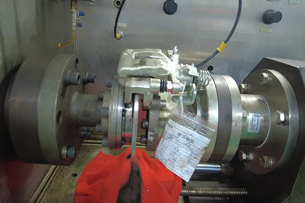 Sliding brake caliper testing and warranty risk control sliding brake caliper testing and warranty risk control