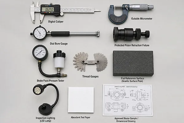 tools needed to test a brake caliper shipment