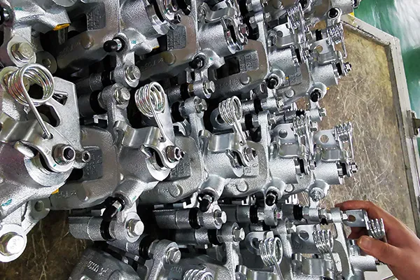 visual steps used to test a brake caliper
