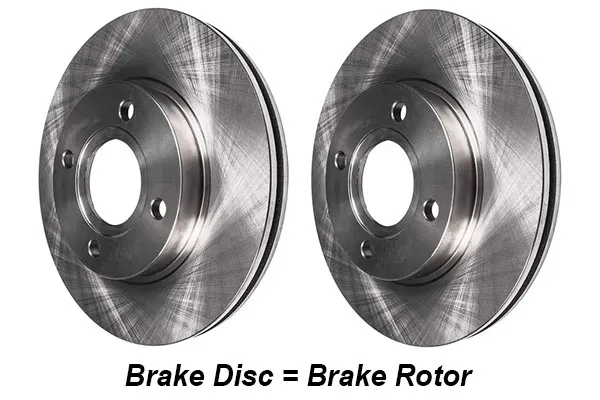 brake disc vs brake rotor showing the same aftermarket component