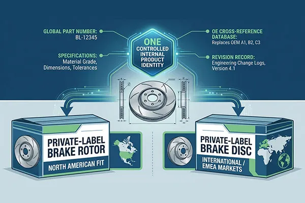 brake disc vs brake rotor private label catalog naming