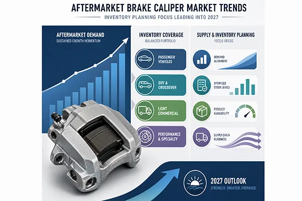 brake caliper market trends 2027 for aftermarket inventory planning
