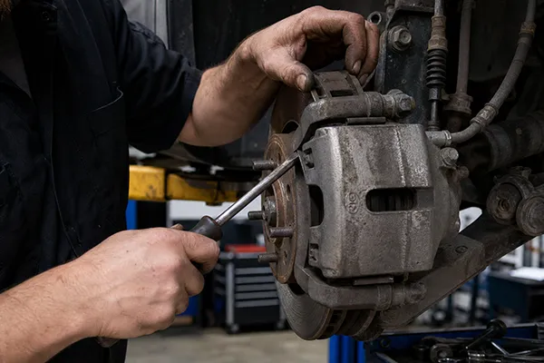 brake caliper sticks after replacement diagnostic inspection